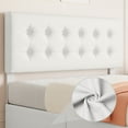 thumbnail image 5 of Full Size Bed Frame with 4 Storage Drawers, Linen Upholstered Platform Bed Frame with Wooden Slats Support, Button Tufted Design, Beige, 5 of 7