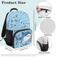 thumbnail image 7 of Uorisanigo Blue Shark Print School Backpack for Kids 5-12 Year Old Casual Sport Backpack Basic Bookbag Travel Rucksack with Padded Straps for School and Hiking, 7 of 7