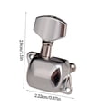 thumbnail image 4 of Matsuzay Clavijas de afinación de cabeza de máquina semisellada para guitarra electrónica de 6 piezas, perilla de sintonizador de 6 cuerdas, accesorio Artesanía 6 izquierda Matsuzay HA060579-03, 4 of 6
