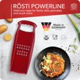 thumbnail image 4 of Shiyou-Rsti Râpe à Pommes de Terre Powerline - Râpe à Légumes pour Pommes de Terre Suisses Rsti (Bruns Râpés), Courgettes - Déchiqueteuse de Légumes pour Pommes de Terre Crues, Courgettes et Plus - Trancheuse (Rouge), 4 of 4
