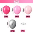 thumbnail image 3 of Pink Balloons Set, 60PCS Hot Pink Latex Balloons, 12 Inch Confetti Balloon Metallic Silver Balloons for Girls Women Baby Shower Wedding Birthday Party Decorations, 3 of 5