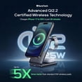 thumbnail image 2 of SureTech Qi2.2 Certified 3-in-1 Foldable Wireless Charging Station for Apple Devices with 65W Adapter, 25W Fast Charging Dock, Portable Magnetic Charger for iPhone 17-13, Apple Watch Series & AirPods, 2 of 8