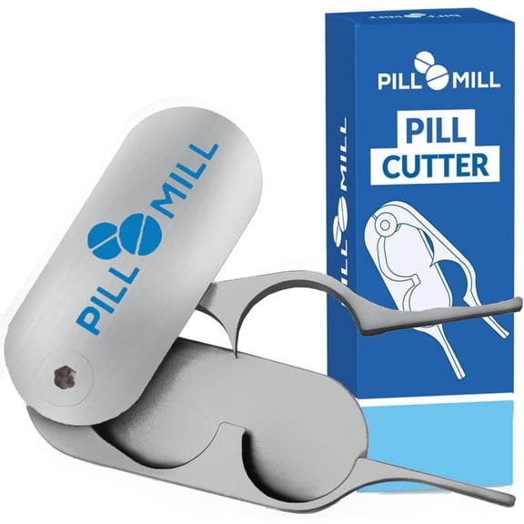 Pill Cutter Splitter for Small and Tiny Pills by Pill Mill-Featuring a Durable Metal Blade That Will Never Dull, Pill-Splitter with Centering Device, Cortador de Pastillas Para Medicina, Pill-Slicer