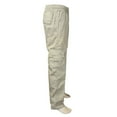 thumbnail image 2 of Men‘s Cargo Pants Pure Color Slim Fit Zipper Elastic Pocket Breathable Trousers, 2 of 8