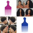 thumbnail image 4 of Peine para el cabello, púas para el cabello afro, púas afro de plástico para mujeres y hombres, púas para el cabello rizado, juego de arcoíris, 4 of 5