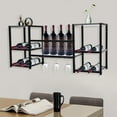thumbnail image 6 of 33-44 lbs 3-Tiers Wine Rack Wall Mounted Wine Storage Display Rack Space Saving, 6 of 19