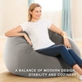thumbnail image 5 of Intex Inflatable Contoured Corduroy Beanless Bag Lounge Chair, Gray (5 Pack), 5 of 9