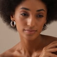 thumbnail image 6 of LeCalla 925 Sterling Silver Jewelry Antique Byzantine LARGE Click Top Hoop Earrings for Women and 32MM, 6 of 11