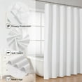 thumbnail image 7 of OVZME Leon White 3D Embossed Fabric Shower Curtain for Bathroom - Soft Textured Fabric, Hotel Style Water Repellent, Modern Farmhouse Decor, Standard Size 72x72 inches, White, 7 of 7