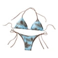 thumbnail image 4 of Milageto Bikini Set Drawstring Stylish Two Piece Bathing Suit for Club Beach Vacation XS, 4 of 8