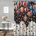 Shiartex Camille&Andrew Red Blue White American USA Flag Shower Curtain ...