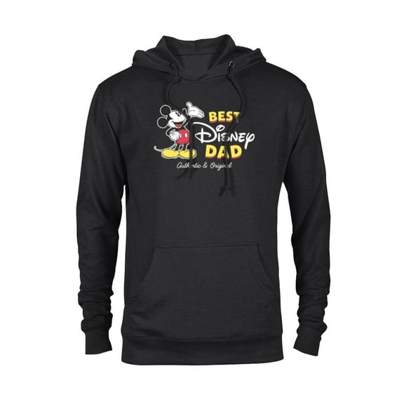 Disney Mickey Mouse Best Disney Dad Birthday Father’s Day - Pullover Hoodie for Adults - Customized-Black