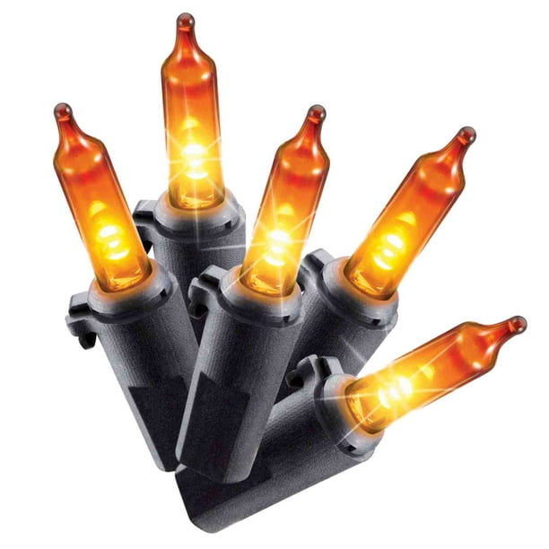 Phillips 60 Orange Mini Twinkling Led Lights Halloween Holiday String Light Set - Walmart.com