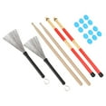 thumbnail image 1 of Kit de baquetas Rute Brush Damper Drum Set Instrumento musical Accesorios para tocar con bolsa M02761 Azul, 1 of 12