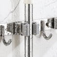 thumbnail image 1 of Soporte de Montaje en Pared de Acero Inoxidable, 5 Estantes y 4 , Organizador de Escobas, Estante de Herramientas para el Hogar, Cocina, Garaje, Negro, 1 of 8