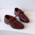 thumbnail image 6 of Povozer Formal Dress for Boy Casual School Formal Lace up Dress Shoes for Boy(Red,2.5 Big Kids), 6 of 6