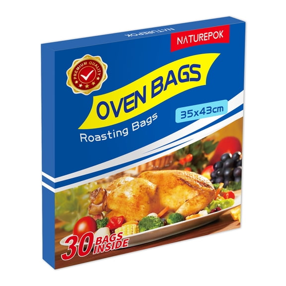 Oven Bags Cooking Roasting Bags for Chicken Meat Ham Seafood Vegetable - 30 Bags (13.8 x 17 IN)