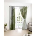 thumbnail image 4 of Fsddascl Sage Green Marble Blackout Curtains for Bedroom/Living Room, Thermal Insulated Kitchen Curtains, Modern Ombre Abstract Ink Painting Art Grommet Darkening Window Treatment Drapes 27.5"x39"x2, 4 of 8