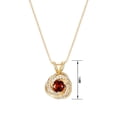 thumbnail image 5 of 18K Yellow Gold Plated Sterling Silver Genuine Garnet January Birthstone Love Knot Pendant Necklace for Women Gift for Her, 5 of 6