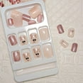 thumbnail image 4 of Uñas postizas con brillantina, puntas de uñas fáciles de usar, 4 of 5
