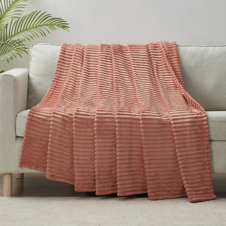 Nestl Cut Plush Fleece Throw Blanket Soft Lightweight Fuzzy Luxury Blankets for Sofa Couch Throw 50