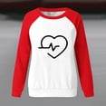 thumbnail image 5 of Enjoytime Valentines Day Women Sweatshirt Heart Print Pullover Long Sleeve Blouse Fashion Casual Cute Crewneck Sweatshirts Black L, 5 of 5