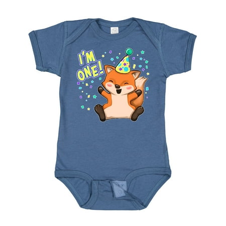 

Inktastic I m One!- Cute Fox Birthday Gift Baby Boy or Baby Girl Bodysuit