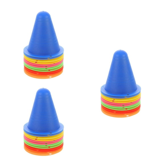 Hemoton 36 pcs  Mini Soccer Cones For Training Kids Plastic Traffic Cones Sport Training Agility Marker Cone For Soccer Skating Football