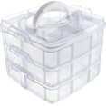 thumbnail image 1 of 3 Tier Stackable Stora Container Box With 18 Comments Izer Box Sewing Box With Dividers For Arts And Crafts, 1 of 5