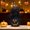 E, variant on Clearance Sale! Black Gold Pumpkin LED Lantern Matched Flower Bouquet Halloween Table Decor Lamp