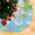 thumbnail image 5 of GZHJMY Easter Bunny Christmas Tree Skirt 48", Easter Tree Skirt Double Layers Polyester Easter Tree Skirt for Easter Holiday Party Decoration, 5 of 6