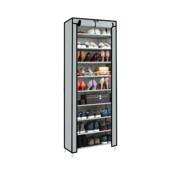 Zapatero De Tela No Tejida Simple A Prueba De Polvo, Montaje Plegable, Zapatero De Metal, Armario Organizador De Zapatos Para El Hogar Methold HA024544-02