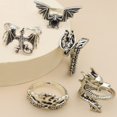thumbnail image 3 of Women Joint Ring Punk: 5PCS Vintage Gothic Midi Finger Ring Statement Ring Set, 3 of 7