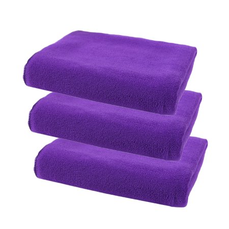 Bath Towels Large - Superfine Fiber Highly Absorbent Hotel Spa Collection Bathroom Towel 27x55 Inch Set Of 3(Purple)