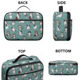 thumbnail image 3 of Party Cat and Yarn Teal Pattern Insulated Lunch Bag Teens,Bento School Lunch Bag for Teens for Work,Picnic or Travel 10.6x7.7x4.3 Inches,12 Can Capacity, 3 of 6