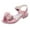 Pink, variant on Toddler Dress Shoes Little Girls Heels Flower Girl Sandals Open Toe Big Kid Wedding Party Shoes tacones para niñas Low Heel Shiny Sandals
