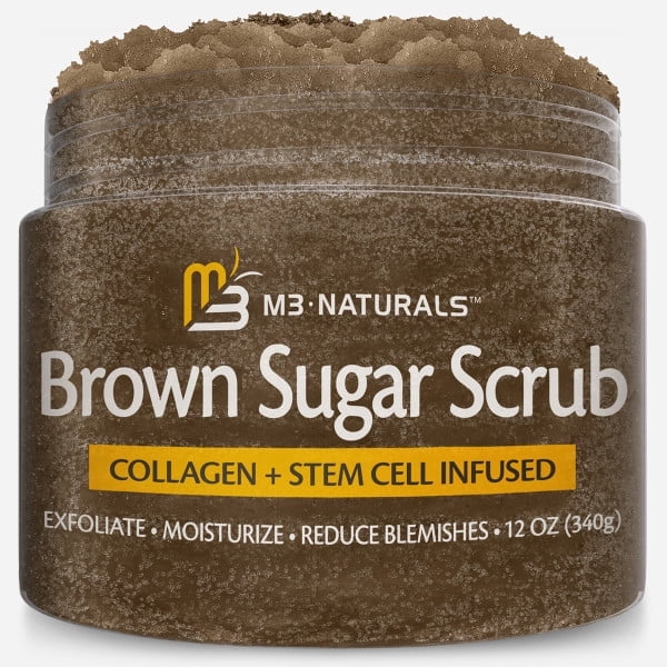 M3 Brown Sugar Exfoliating Body Scrub with Collagen and Stem Cell 12 oz