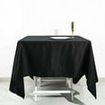 thumbnail image 2 of BalsaCircle 70" x 70" Black Cotton Square Tablecloth Reception Catering Dining Table Linens, 2 of 7