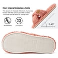 thumbnail image 6 of Ecetana Women's Slippers Fuzzy Plush Cross Band Open Toe Cozy Warm Indoor Non-Slip House Shoes, 6 of 7