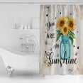 thumbnail image 2 of You Are My Sunshine Shower Curtain, 48" x 72", Vintage Sunflower Bee Farm Waterproof Bathroom Curtain Washable Shower Curtain Set with 12 Hooks, 2 of 6