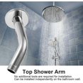 thumbnail image 3 of Brazo de ducha de acero inoxidable de alta calidad para montaje en pared, cromado, redondo, brazo de extensión de ducha extra largo, manguera para cabezal de ducha de techo, accesorios, 3 of 5