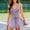 Purple, variant on LADIGASU Women Solid Tennis Mini Dresses Workout Built In Shorts Golf Athletic Sleeveless Summer Active Romper Dress
