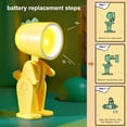 thumbnail image 5 of Luz nocturna LED de dinosaurio, adornos decorativos ins, mini soporte para teléfono móvil pequeño y bonito, lámpara de mesa de regalo, 5 of 5