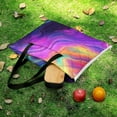 thumbnail image 5 of Colorful Tie Dye Vortex Picnic Blanket Waterproof Outdoor Beach Blanket Hand-held Pad Suitable for Travel, Camping, Beach, Family Gatherings, 5 of 7