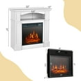 thumbnail image 3 of Costway 32" 1400W Electric Fireplace Mantel TV Stand Space Heater W/ Shelf White, 3 of 10