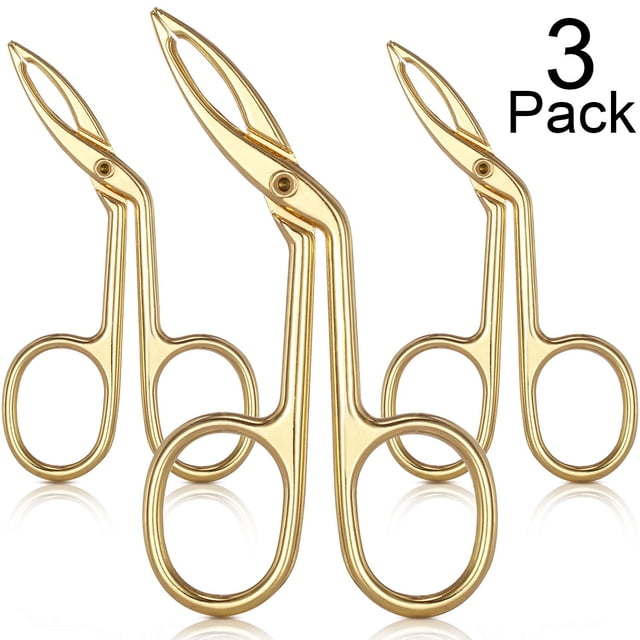 Packs Pinzas para Cejas, Pinzas para Cejas con Forma de Tijeras, Pinzas con Punta Recta, Pinzas con Punta Plana, Depiladoras, Ceja con Agarre para el Cabello con Punta Recta