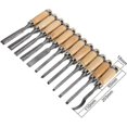 thumbnail image 2 of Ensemble de Biseaux à Bois - 12 Pcs Outils Professionnels de Menuiserie avec Étui de Transport, 2 of 5