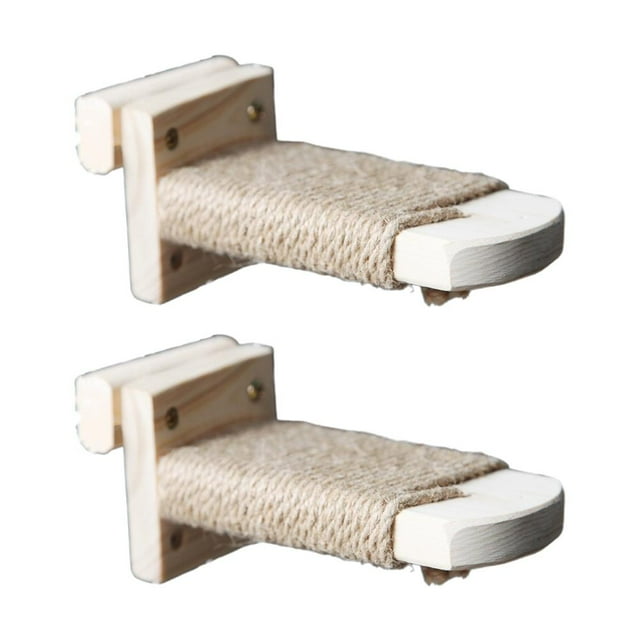 Wall Mounted Cats Climbing Shelf Wood Step Stairway Sisal Scratching Pet Tree Platform Perch Jumping Climbing Shelf Scratching Mounted Shelf Tree, Pets Shelf Shelf Shelf Climbing Steps Tree, C