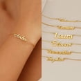 thumbnail image 2 of Pulseras personalizadas con nombre para mujer, brazalete de acero inoxidable con letras, joyería para bebé, regalo no alérgico, 2 of 4