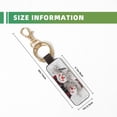 thumbnail image 3 of Wukai Christmas Snowman With Hat Print Leather Car Keychain, Universal Key Fob Keychain, Leather Key Chain Holder for Men and Women,360 Degree Rotatable, 3 of 5